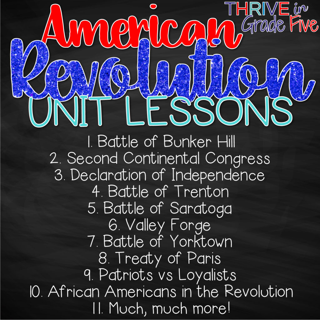 American Revolution lessons