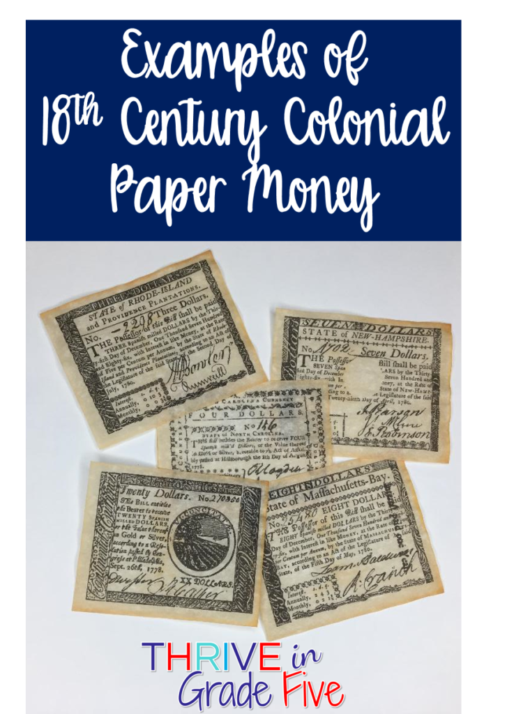 Teaching About 18th Century Colonial Money - Thrive in Grade Five