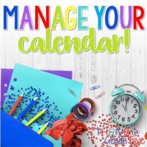 5th grade teacher - manage your calendar