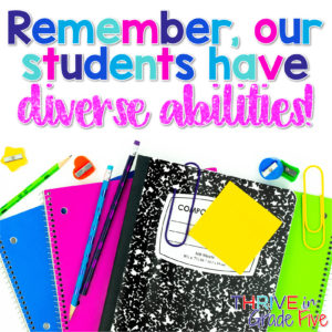 students have diverse abilities
