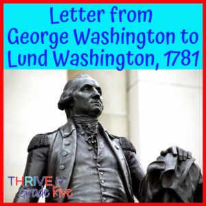 George Washington primary source letter