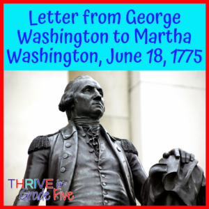 George Washington primary source letter