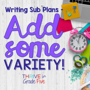 5th grade substitute teacher plans and activities