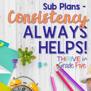 Substitute teacher plans 5th grade