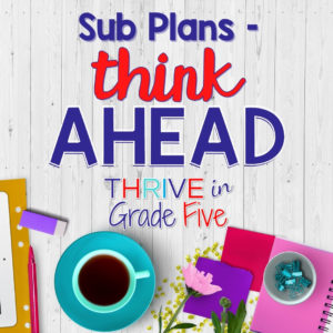 Substitute teacher plans 5th grade