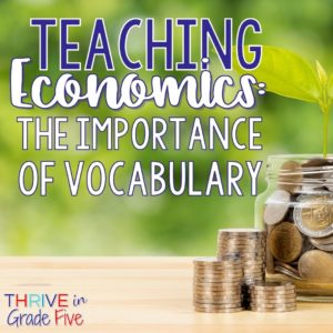 Economics Vocabulary for 5th Grade and 6th Grade