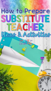 How to prepare 5th grade substitute teacher plans and activities