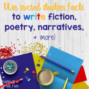 Use social studies facts to write fiction, poetry, narratives, and more!