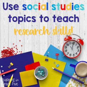 Use social studies topics to teach research skills!