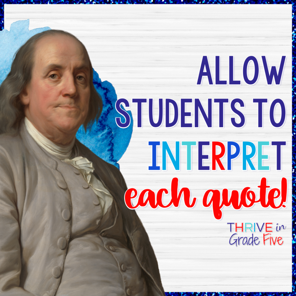 How to Use Ben Franklin's Witty Quotes in Your Classroom - Thrive in ...