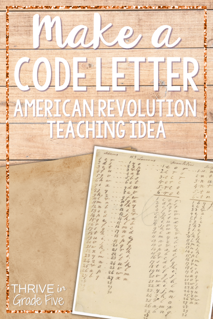 How to make American revolution code letters