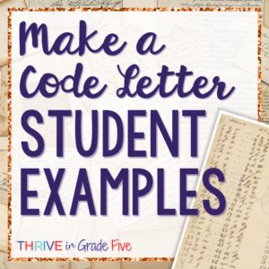 Make a code letter with students