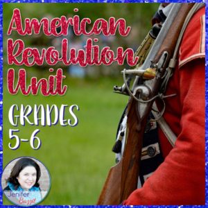 American Revolution unit for 5th grade