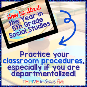 Teaching procedures during social studies class