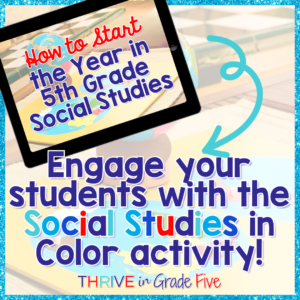 5th grade social studies welcome activity