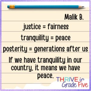 ideas for 5 minute social studies activities
