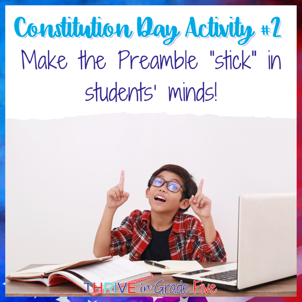 Constitution Day Activity Using Preamble