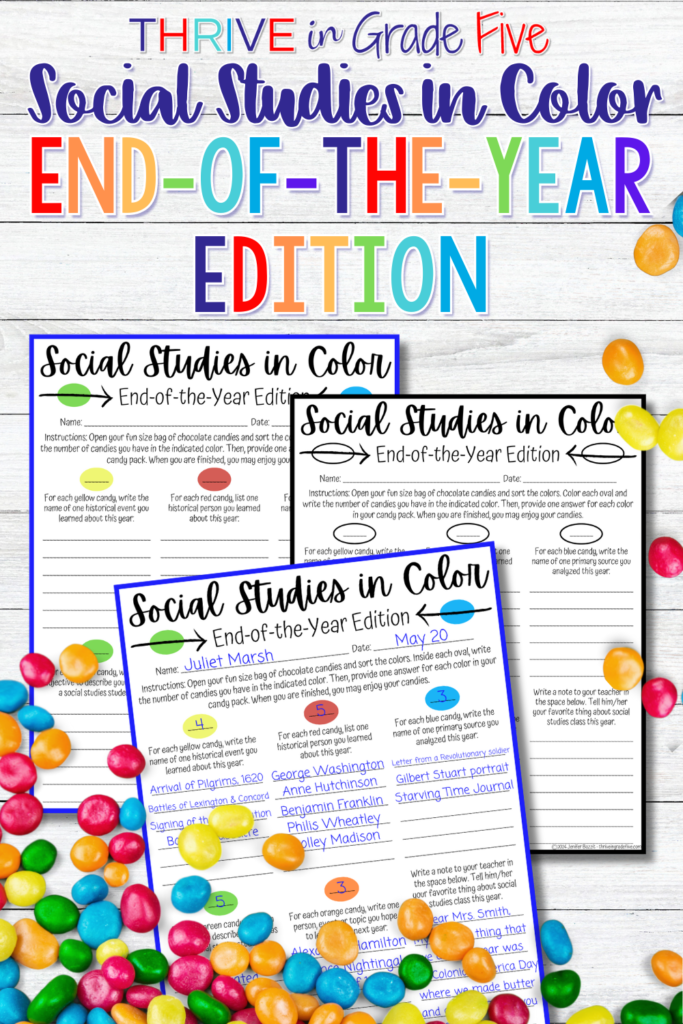 social studies activity end of year