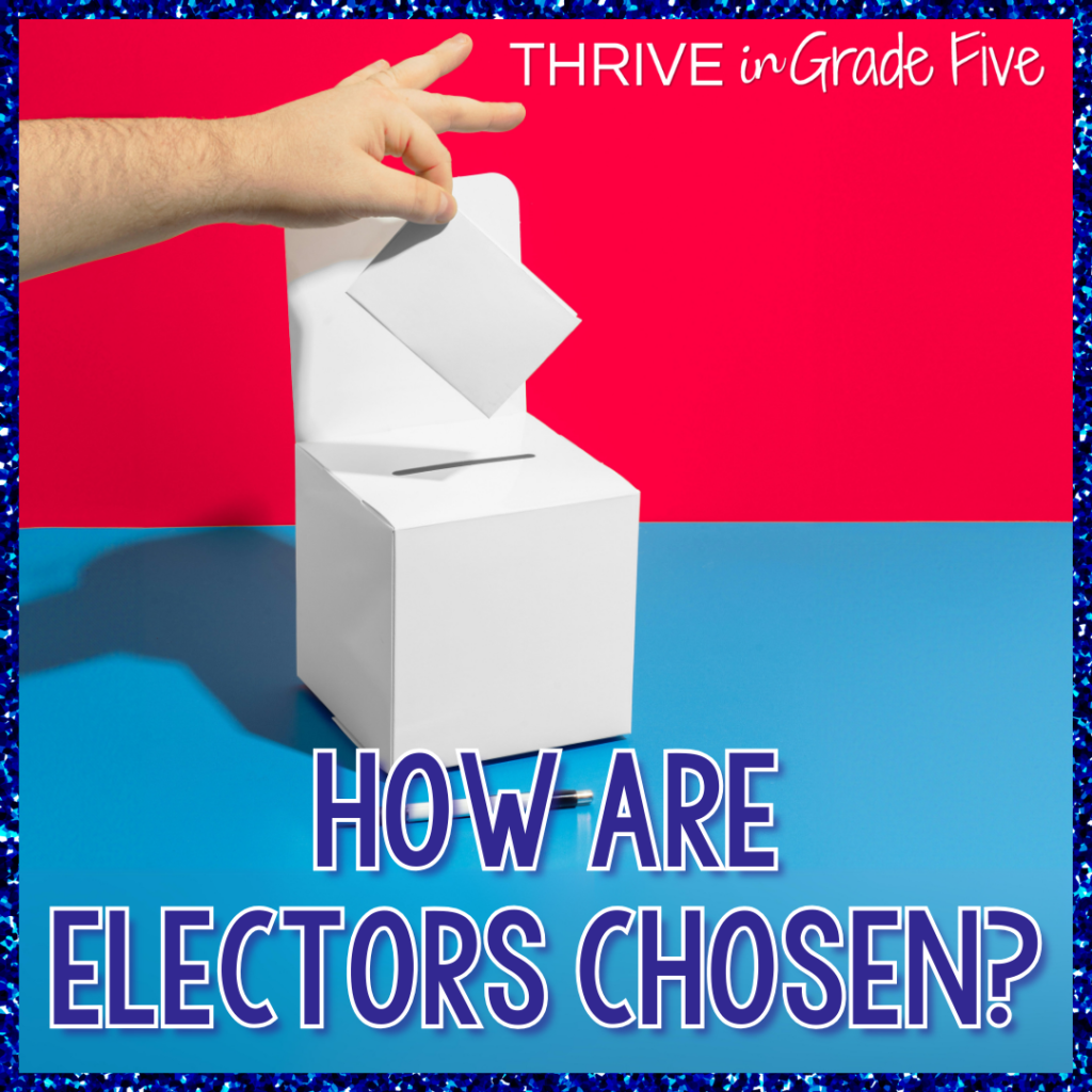 How are electors chosen for the electoral college?