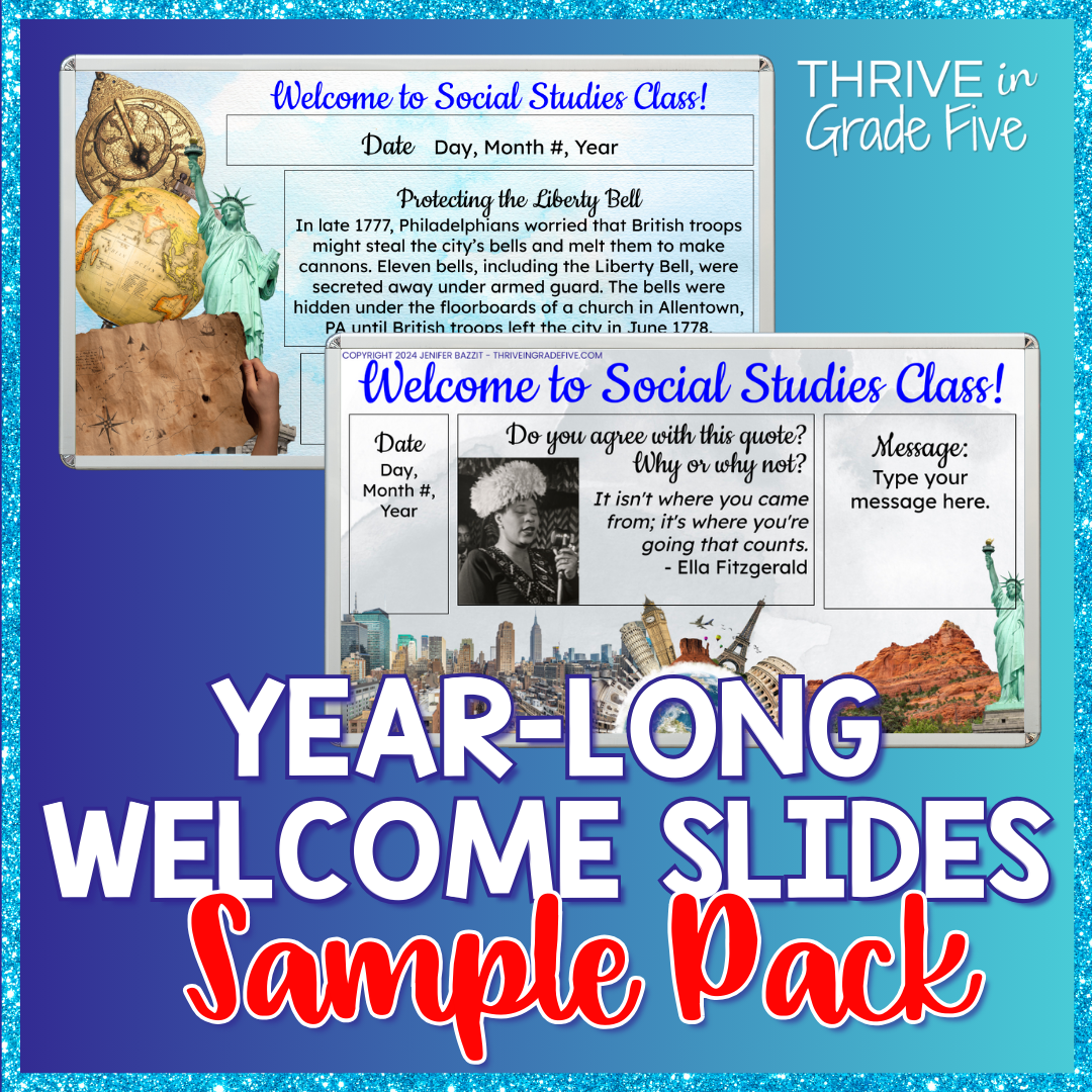 Year-Long Welcome Slides Sample Pack