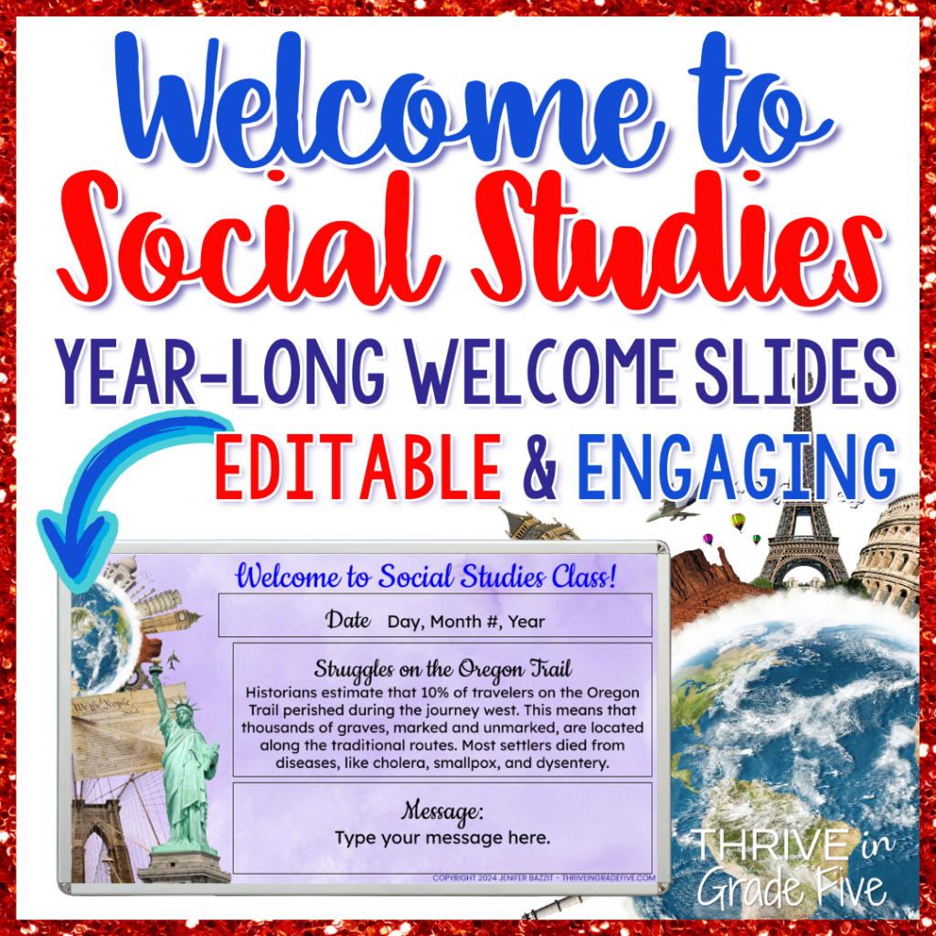 Social Studies Year-Long Welcome Slides