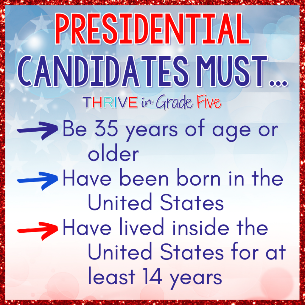 presidential candidates for 5th grade