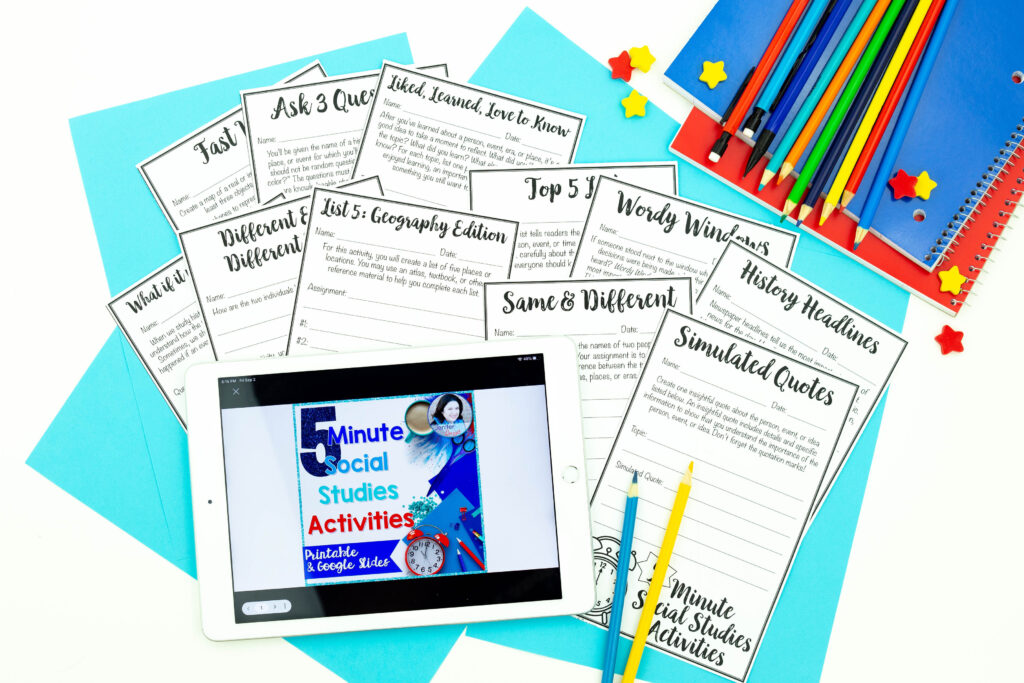 activities for students who finish class early
