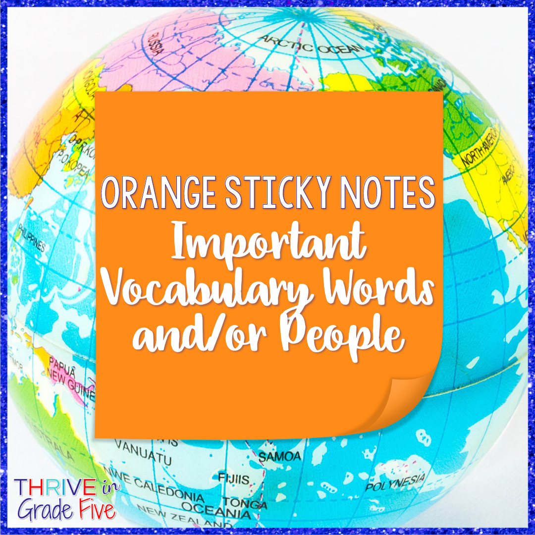 Sticky Note Challenge for Social Studies - Thrive in Grade Five